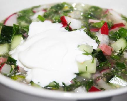 Окрошка на белом квасе