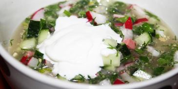 окрошка на белом квасе