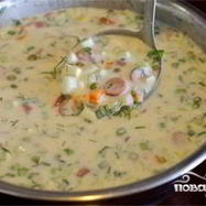 Рецепт Окрошки на кефире и минералке