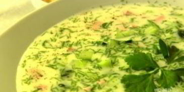 окрошка на кефире с горчицей