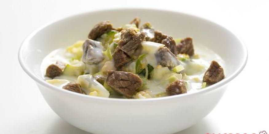 Рецепт окрошки на кефире с говядиной