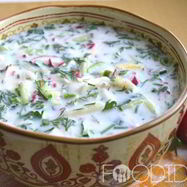 Рецепт Окрошки на кефире с минералкой