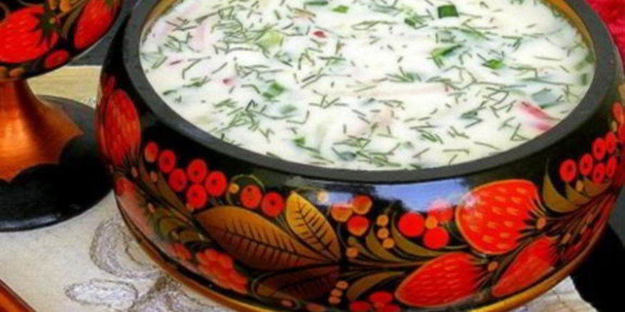 Рецепт окрошки на кефире