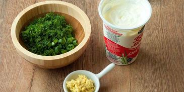 окрошка на сметане и минеральной воде