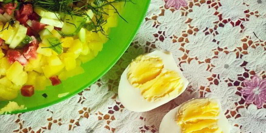 Рецепт окрошки на сыворотке