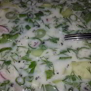 Рецепт Окрошки на турецком айране и минералке с горчицей