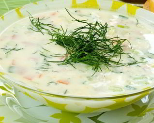 Окрошка на воде с винным уксусом