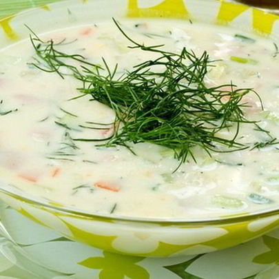 Окрошка на воде с винным уксусом