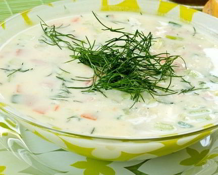 Окрошка на воде с винным уксусом