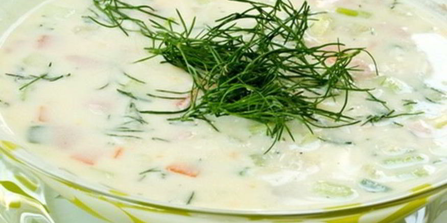 Рецепт окрошки на воде с винным уксусом