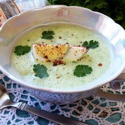 Окрошка по-болгарски с яйцами