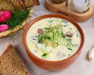 Окрошка с говядиной