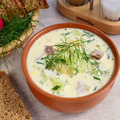 Окрошка с говядиной