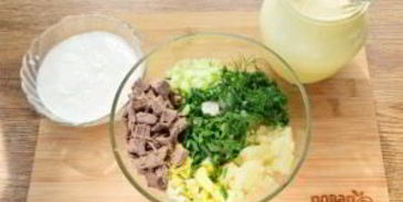 окрошка с говядиной