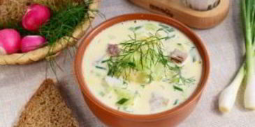 окрошка с говядиной