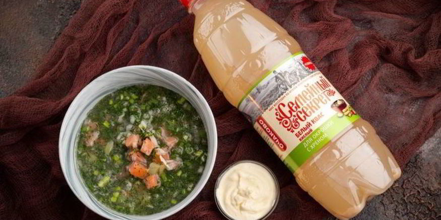 Рецепт окрошки с рыбой холодного копчения