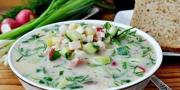 окрошка сборная мясная в ледяной чаше