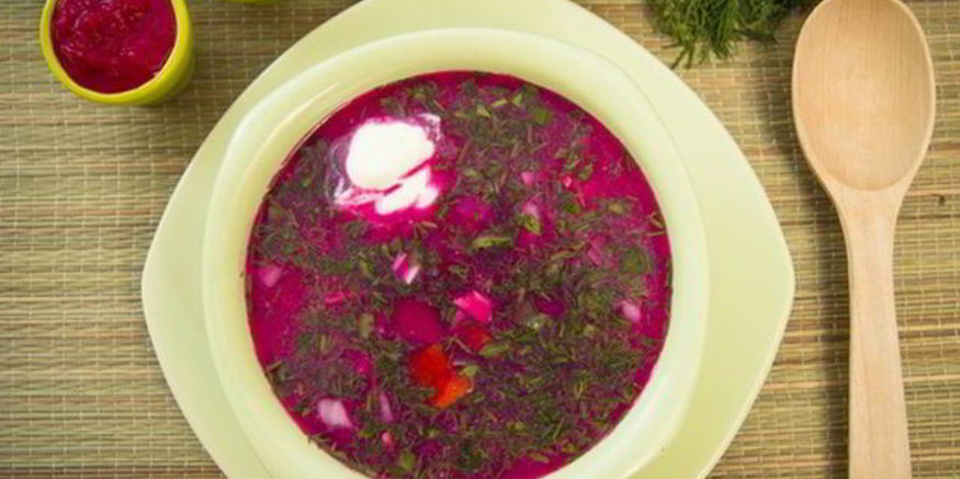 Рецепт окрошки со свеклой