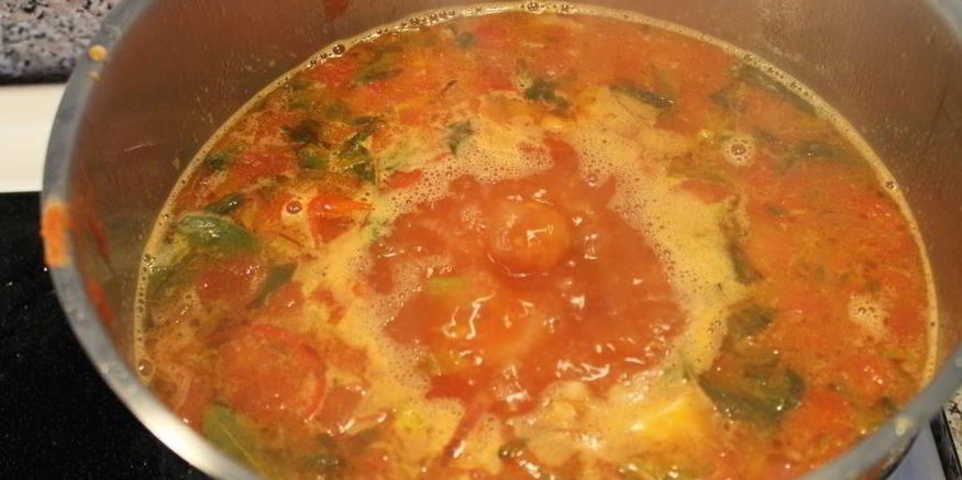 Рецепт летнего овощной суп с фасолью