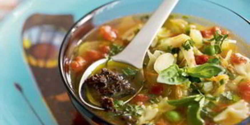 Рецепт минестроне с тапенадой из маслин