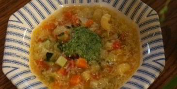 овощной итальянский суп с песто