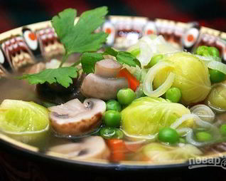 Овощной суп без картошки