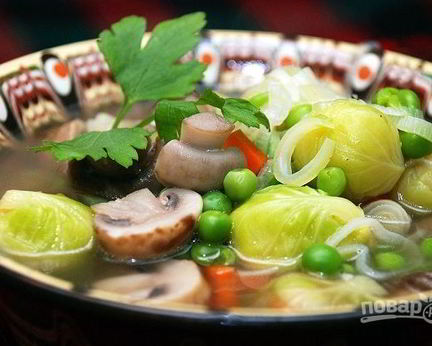 Овощной суп без картошки