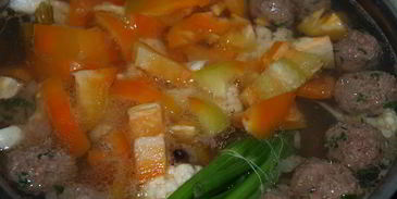 овощной суп с фрикадельками диетический