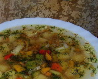 Овощной суп с гречневой крупой