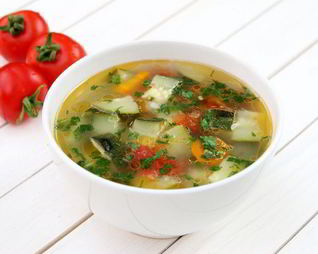 Овощной суп с кабачком