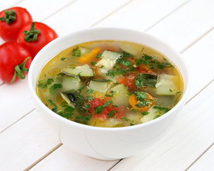 Овощной суп с кабачком