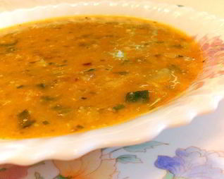 Овощной суп с орехами