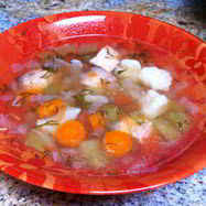 Рецепт Овощного супа с семгой