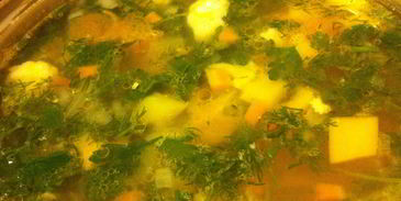 овощной суп с семгой