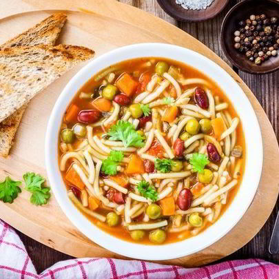 Овощной суп с вермишелью