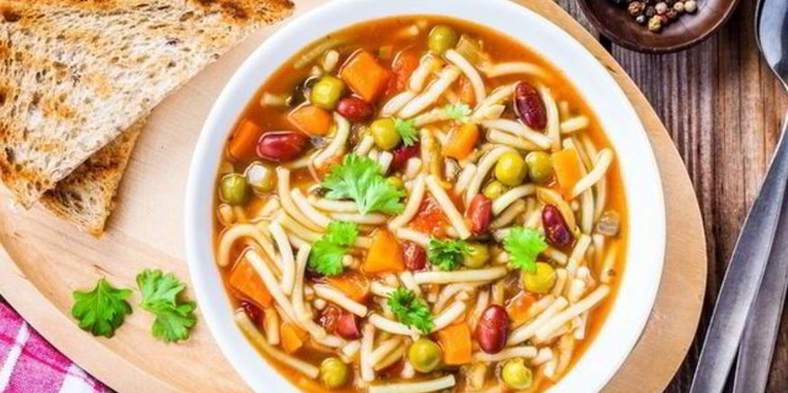 Рецепт овощного супа с вермишелью