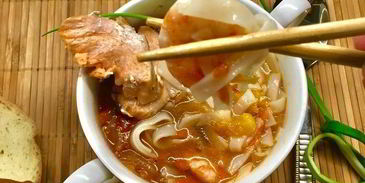 рыбный суп-лапша с овощами