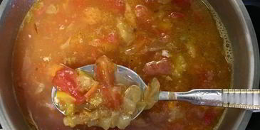 рыбный суп-лапша с овощами