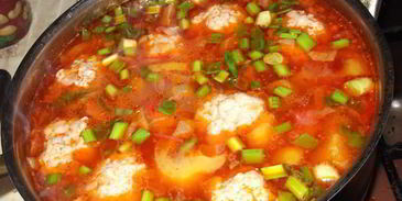 суп овощной с фрикадельками