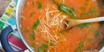 суп овощной с вермишелью