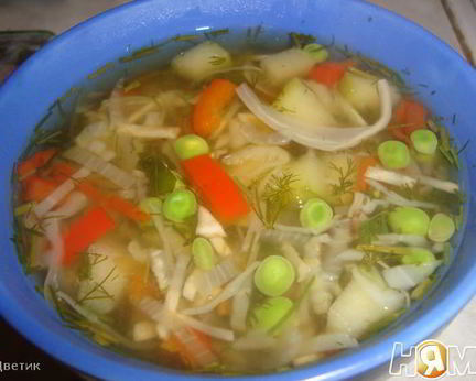 Суп овощной вегетарианский