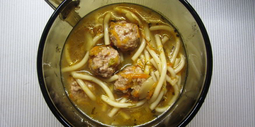 Рецепт супа с вермишелью, овощами и фрикадельками