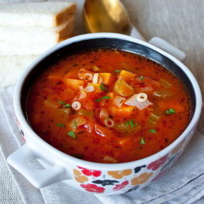 Томатный овощной суп