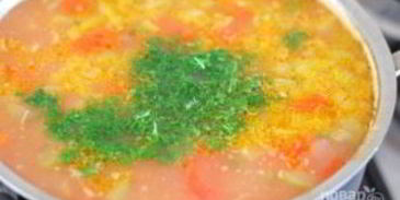 перловый суп с солеными огурцами