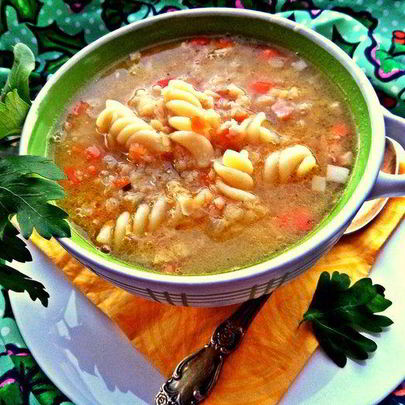 Чечевичная похлебка с фузилли
