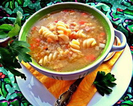 Чечевичная похлебка с фузилли