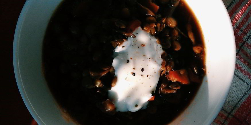 Рецепт чечевичной похлебки с грибами