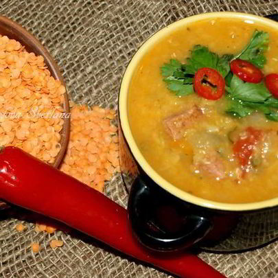 Чечевичная похлебка с сальчичоном