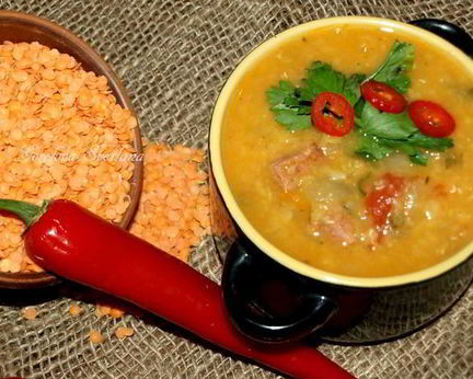 Чечевичная похлебка с сальчичоном