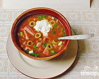 Деревенская похлебка из фасоли с ветчиной